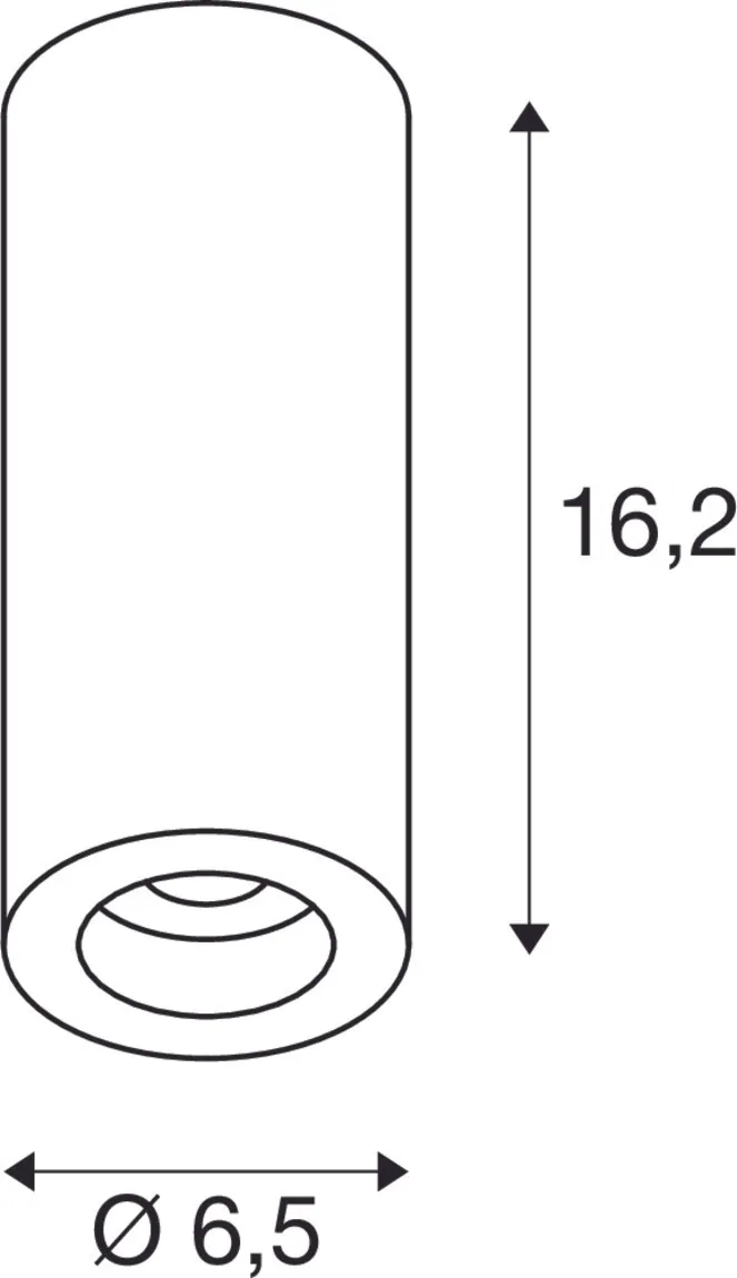 NUMINOS® CL PHASE S, Indoor led plafondopbouwlamp wit/zwart 4000 K 36°