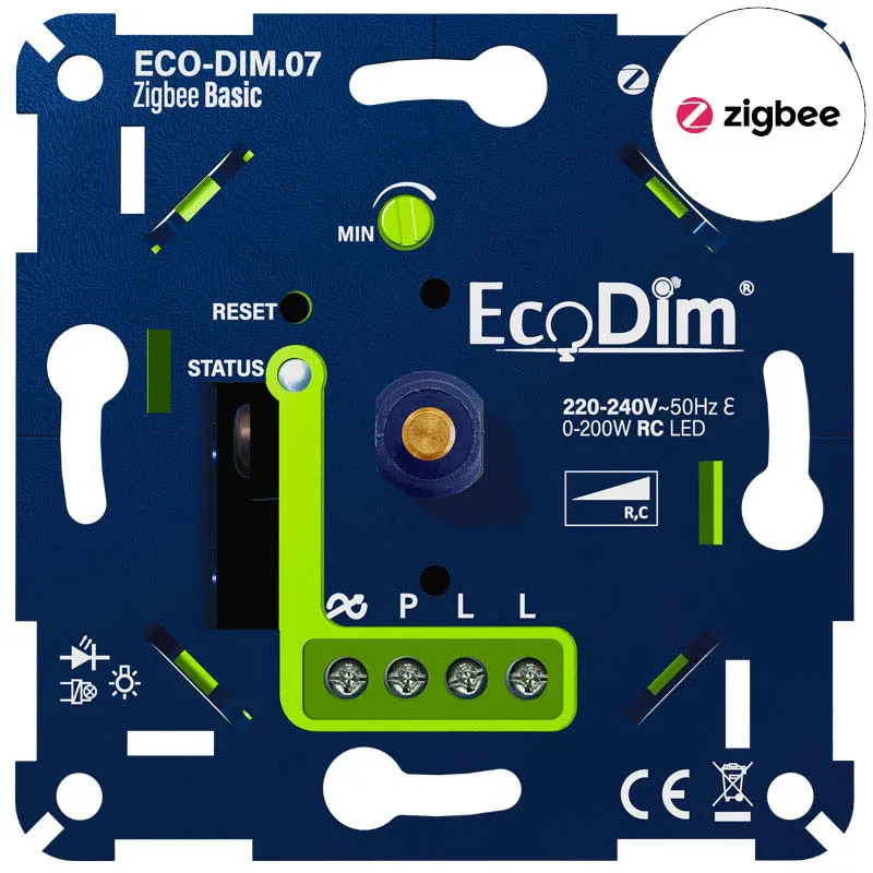 ECO-DIM.07 Led dimmer Zigbee Basic druk/draai 0-200W