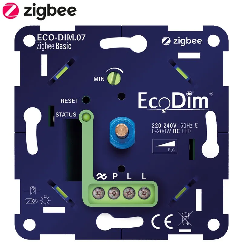 ECO-DIM.07 Led dimmer Zigbee Basic druk/draai 0-200W