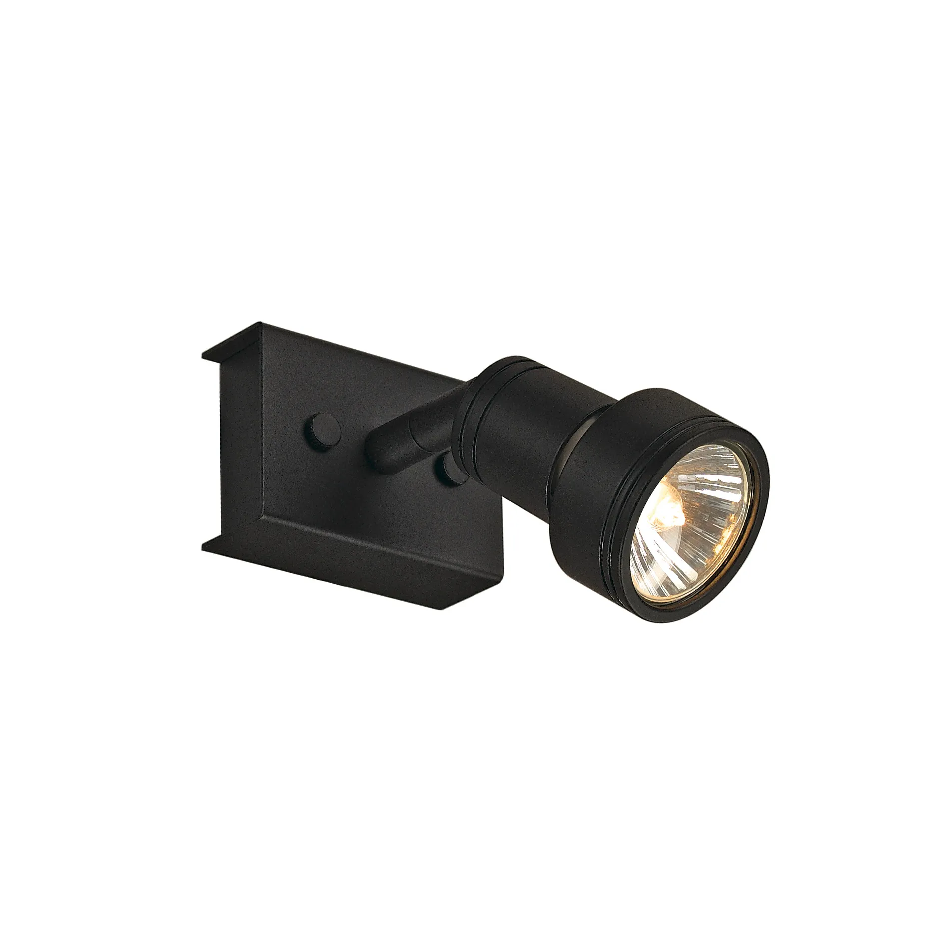 PURI 1 plafondlamp, mat zwart, 1xGU10, max. 1x50 W, met sierring