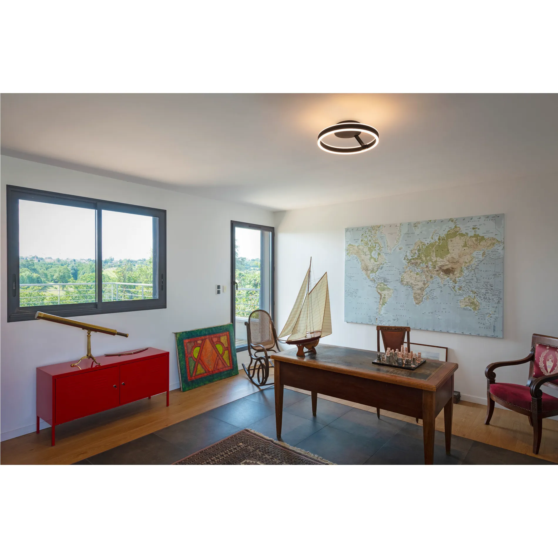 ONE, wand- en plafondopbouwarmatuur, rond, 2700/3000K, 14W, DALI, Touc