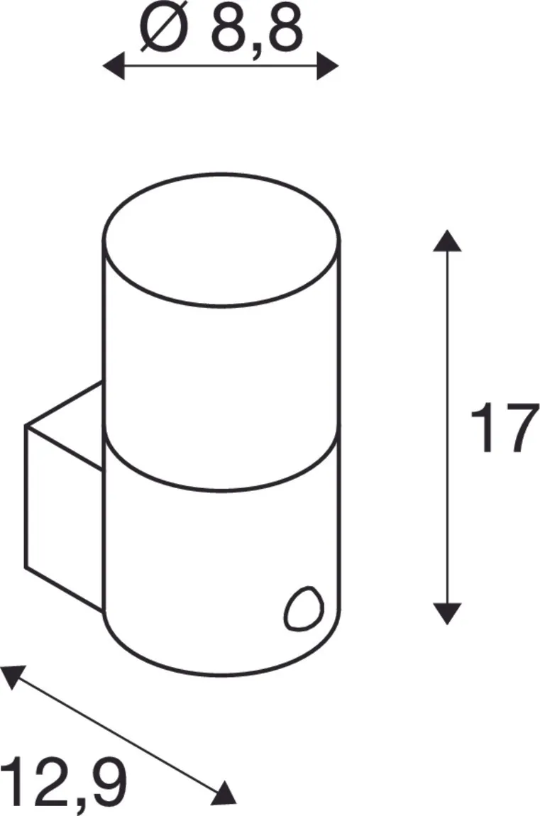 GRAFIT E27 rond sensor, wandopbouwarmatuur antraciet