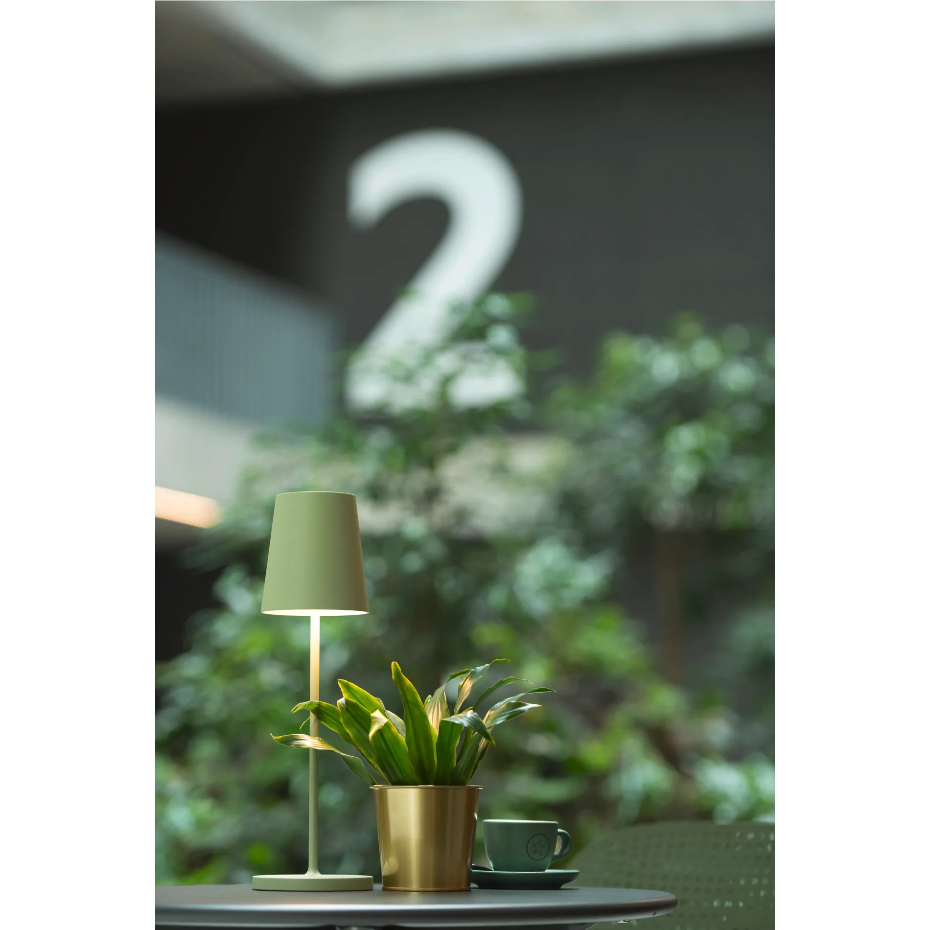 VINOLINA TWO, tafelarmatuur, accu, IP65, 2200/2700/3000K, TOUCH, groen