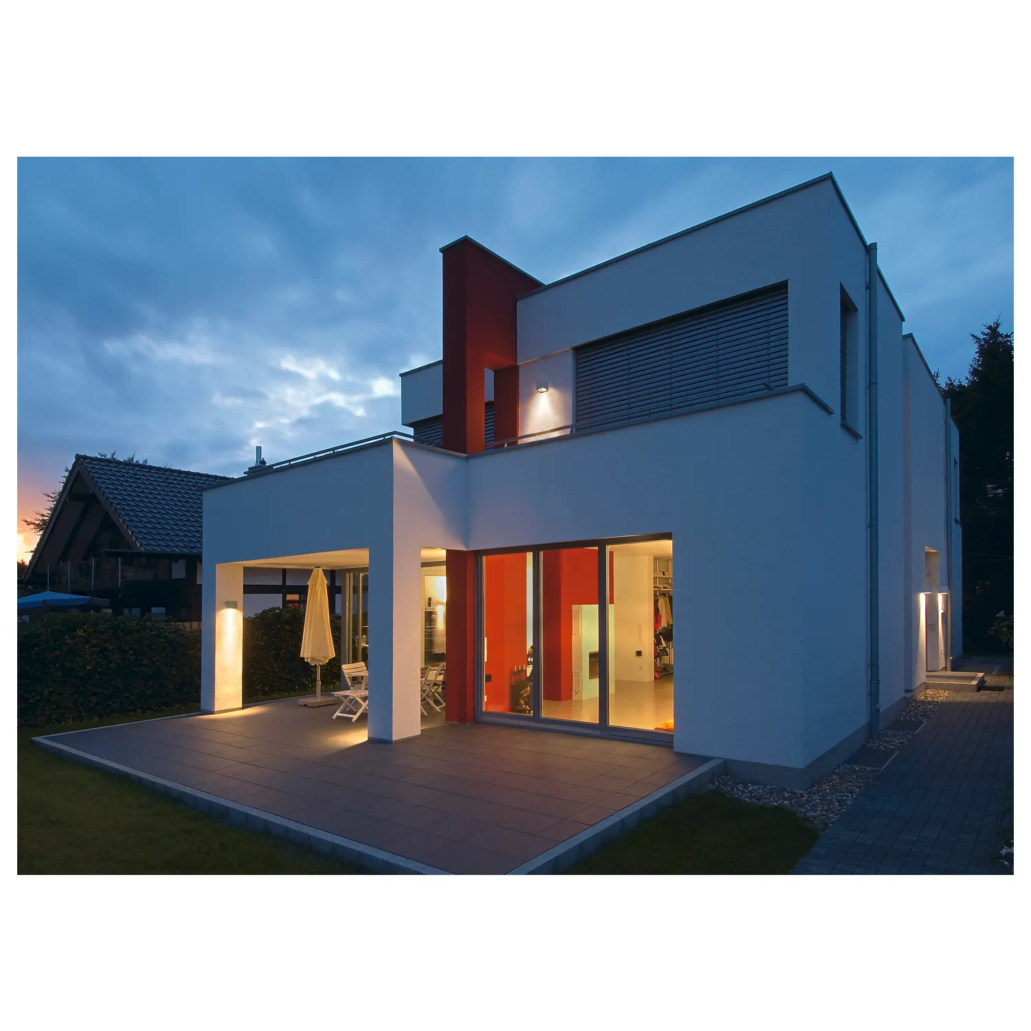 BIG THEO WALL OUT, wandarmatuur, vierkant, zilvergrijs, ES111, max. 75