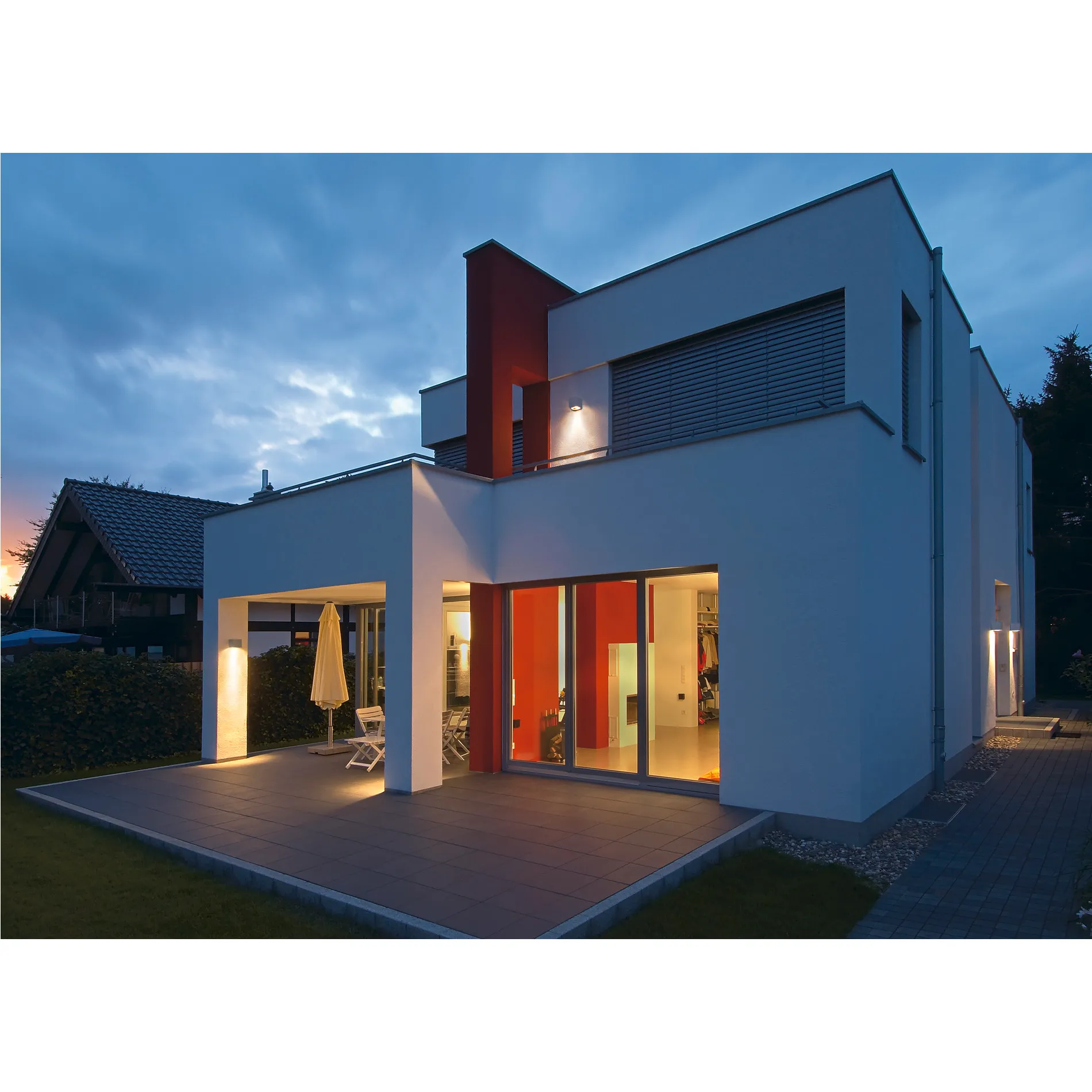 BIG THEO WALL OUT, wandarmatuur, vierkant, zilvergrijs, ES111, max. 75