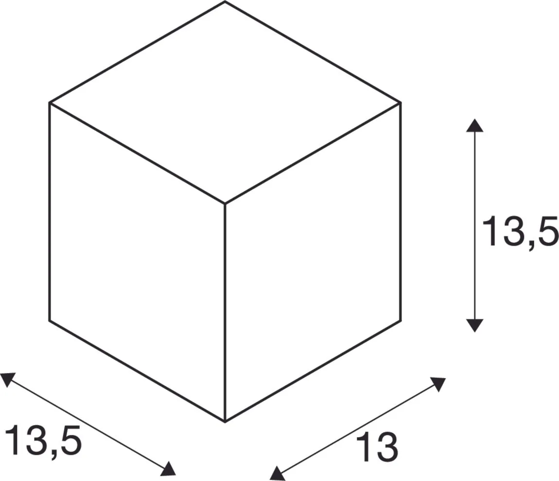 BIG THEO WALL OUT, wandarmatuur, vierkant, zilvergrijs, ES111, max. 75