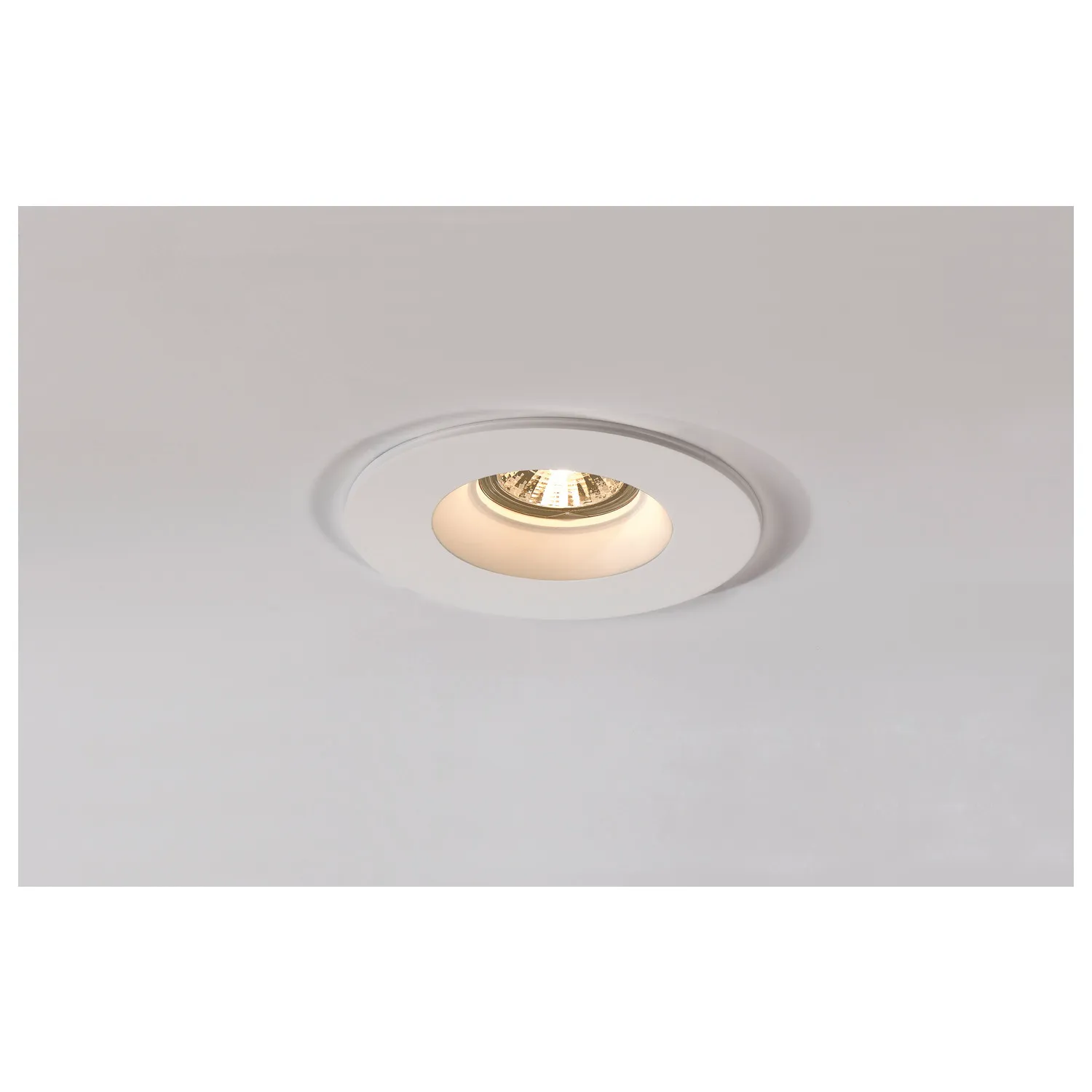 PLASTRA Downlight, GU10, rond, wit gips