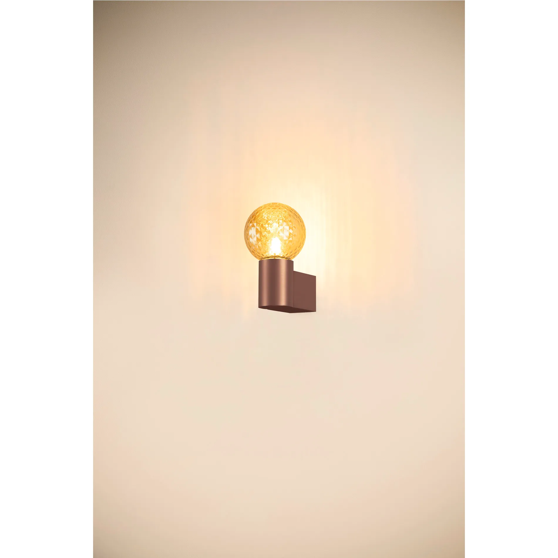 VARYT, wandopbouwarmatuur, rond, 1x max. 6W, E14, koper