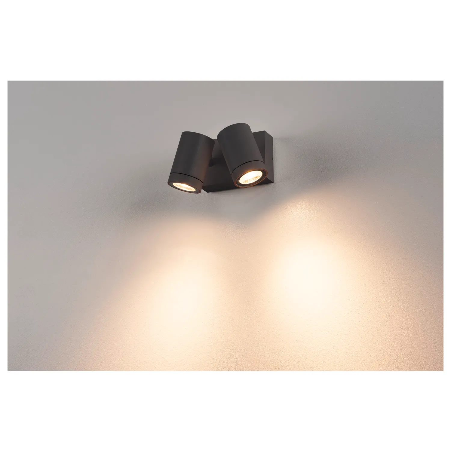 HELIA wandlamp, zand-antraciet , 2x8W led, 3000 k