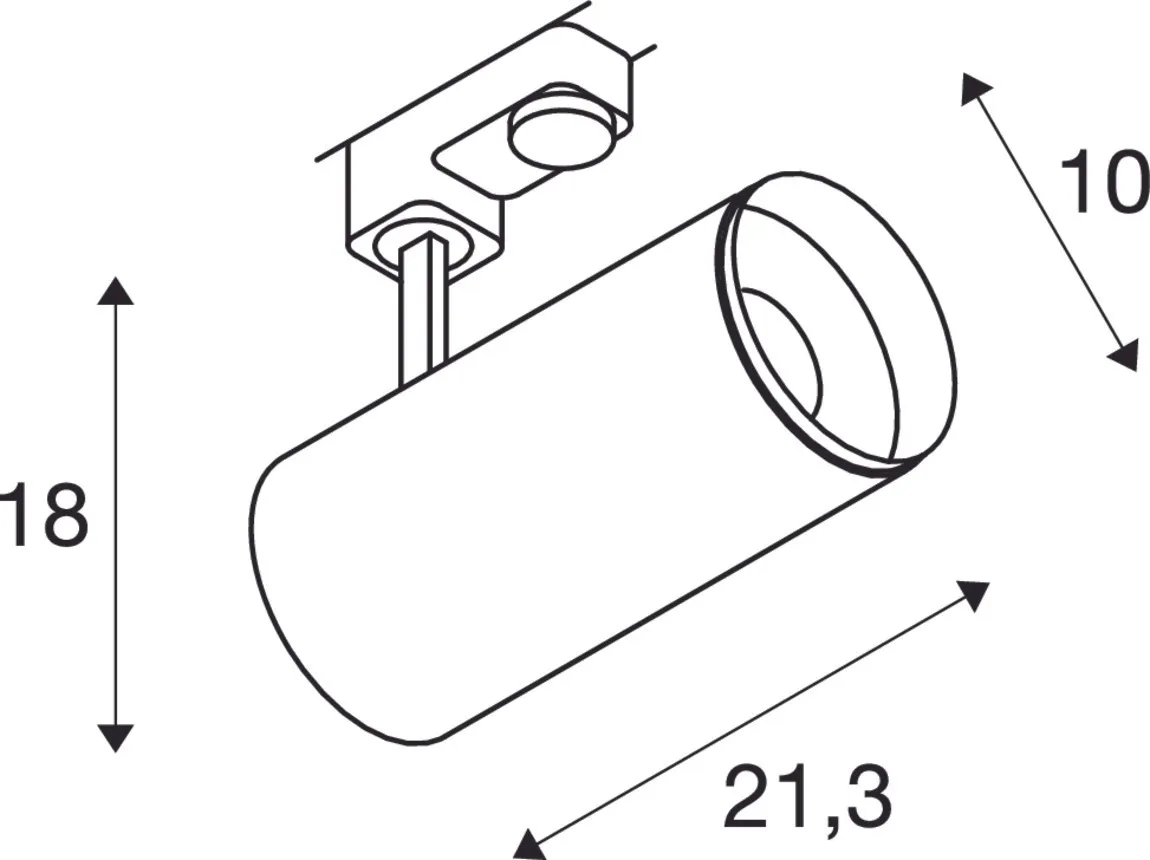3- NUMINOS® PHASE L, 3-fasensysteem lamp wit/zwart 2700 K 60º