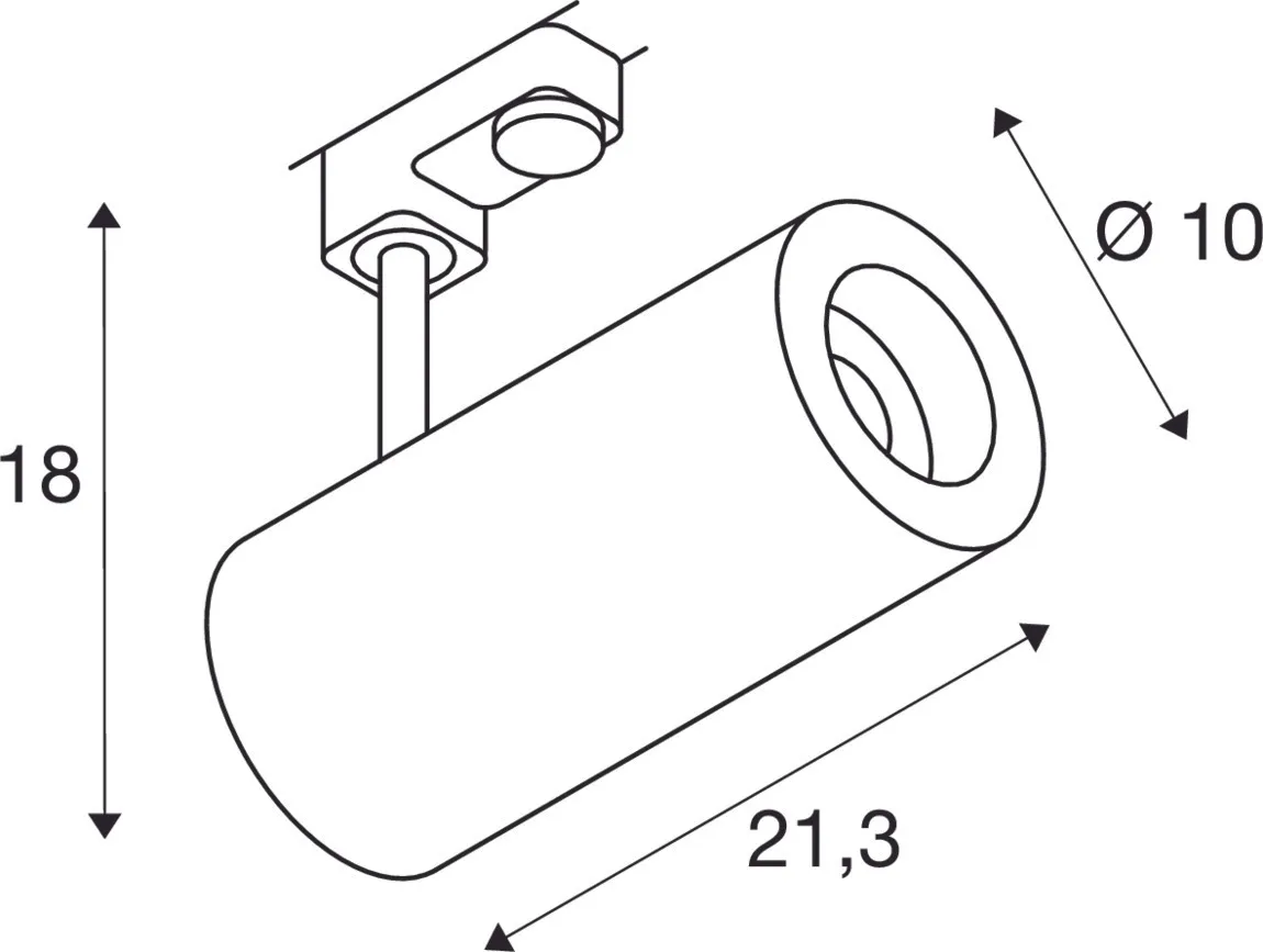 3- NUMINOS® PHASE L, 3-fasensysteem lamp wit/zwart 2700 K 60º