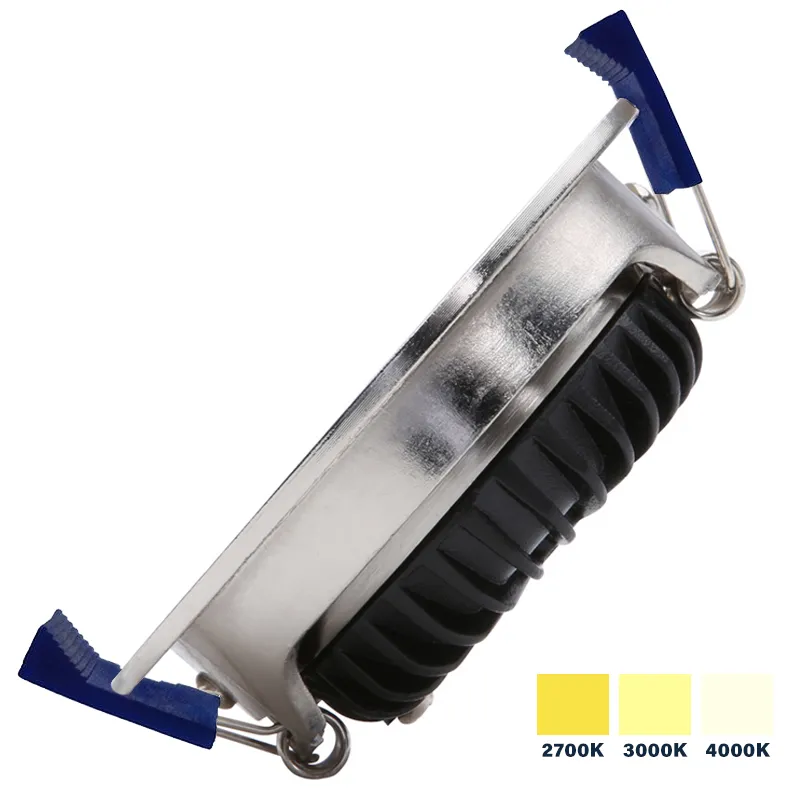 Led inbouwspot kleine inbouwdiepte CCT 2700K/3000K/4000K rond RVS