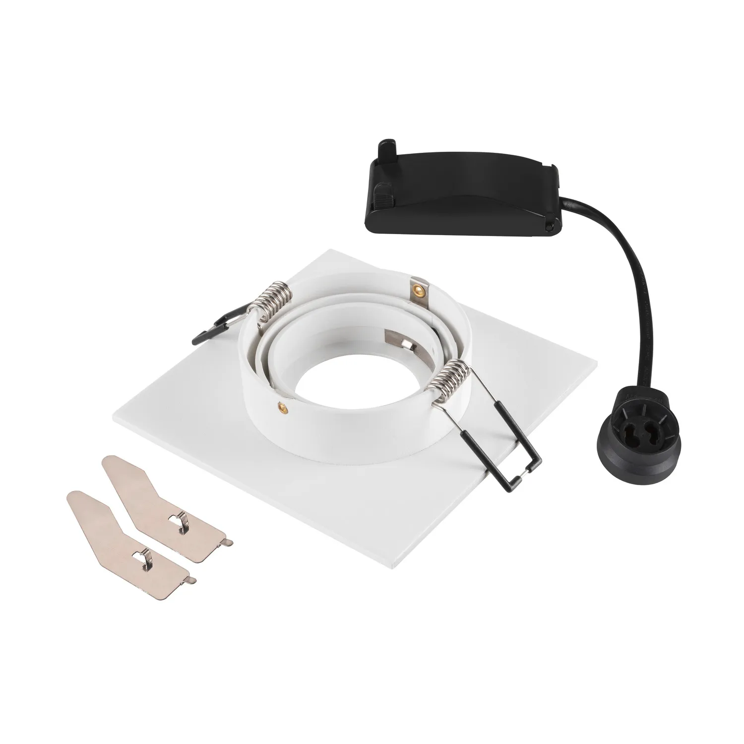 NEW TRIA® 75 XL, plafondinbouwlamp, vierkant, max. 10W GU10, wit