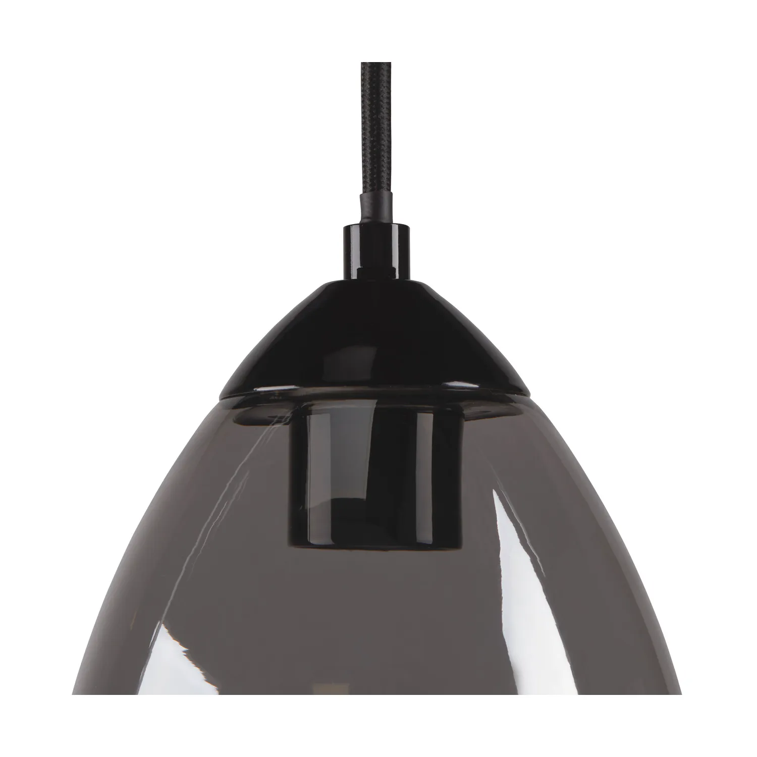 PARA CONE GL GU10, pendelarmatuur zwart/transparant