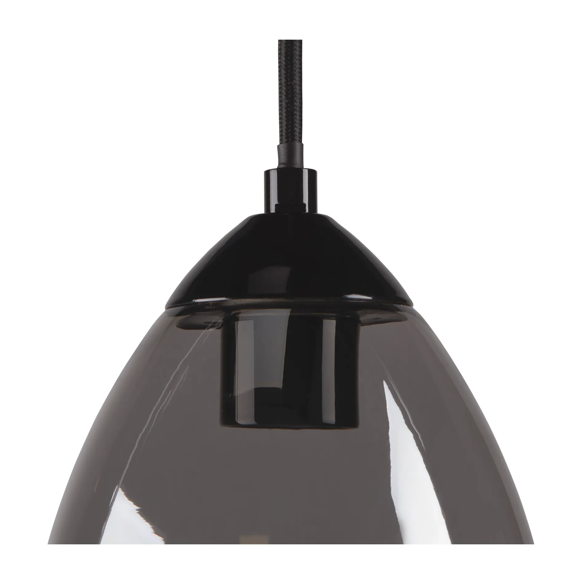 PARA CONE GL GU10, pendelarmatuur zwart/transparant