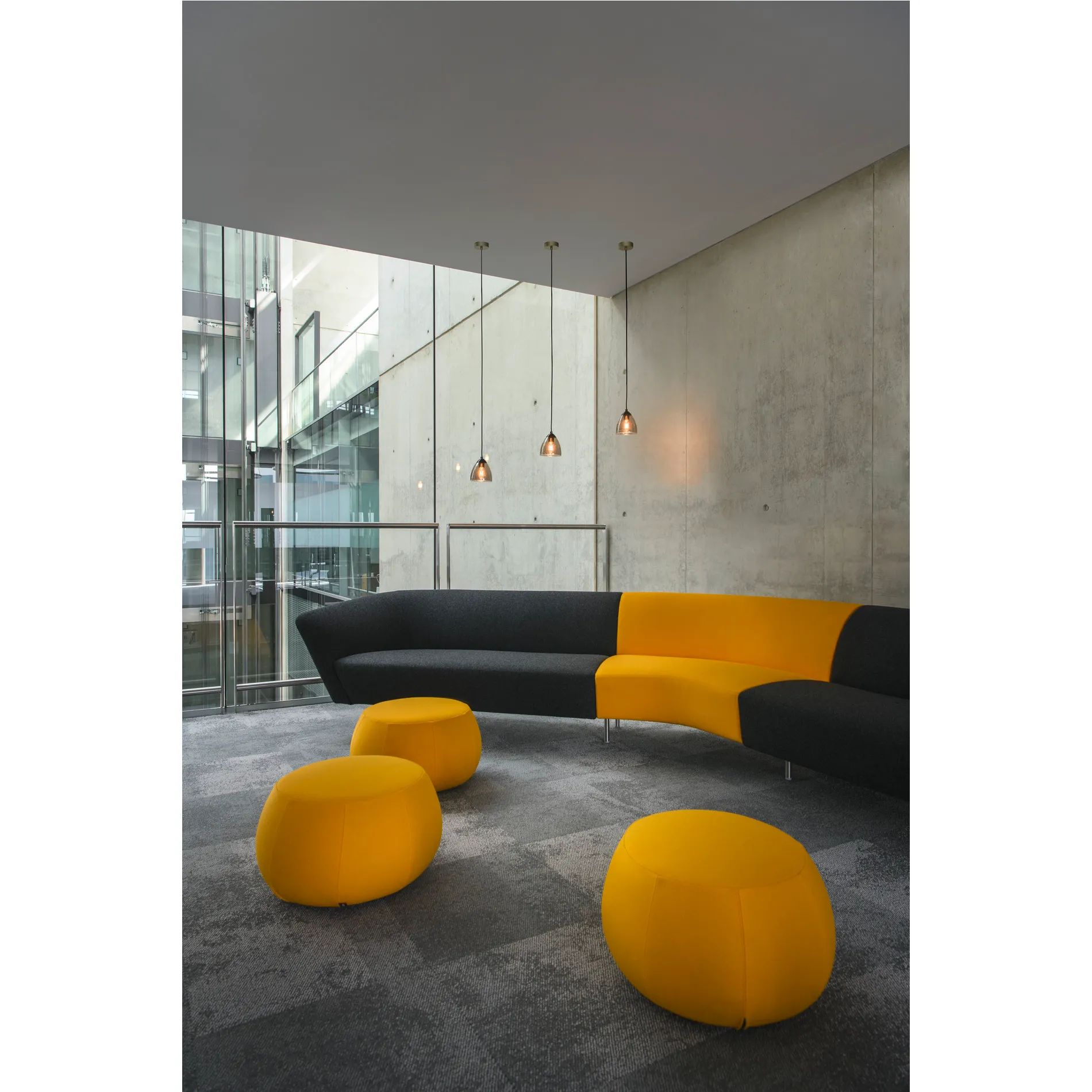 PARA CONE GL GU10, pendelarmatuur zwart/transparant