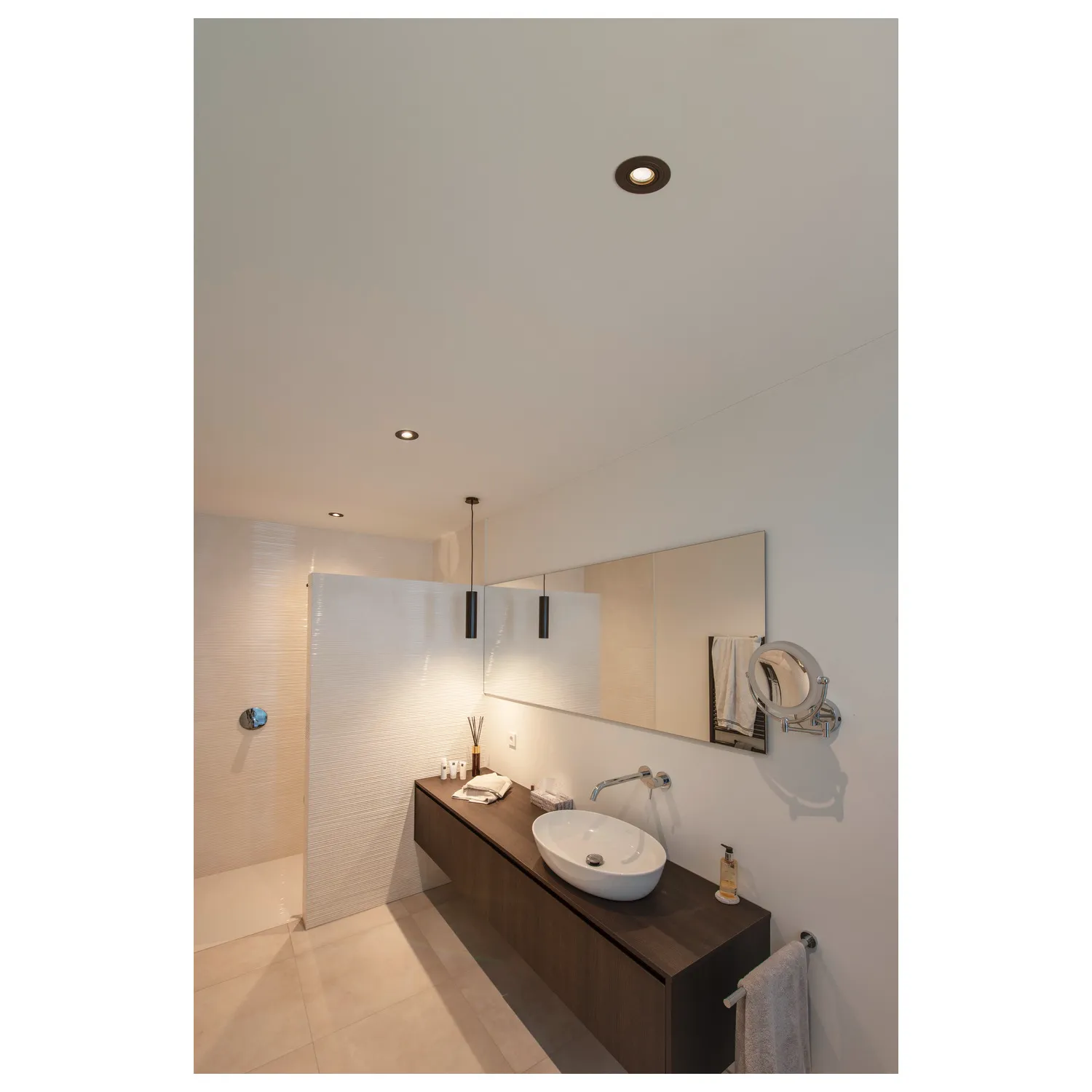 NEW TRIA® 75, plafondinbouwlamp, rond, max. 10W GU10, zwart