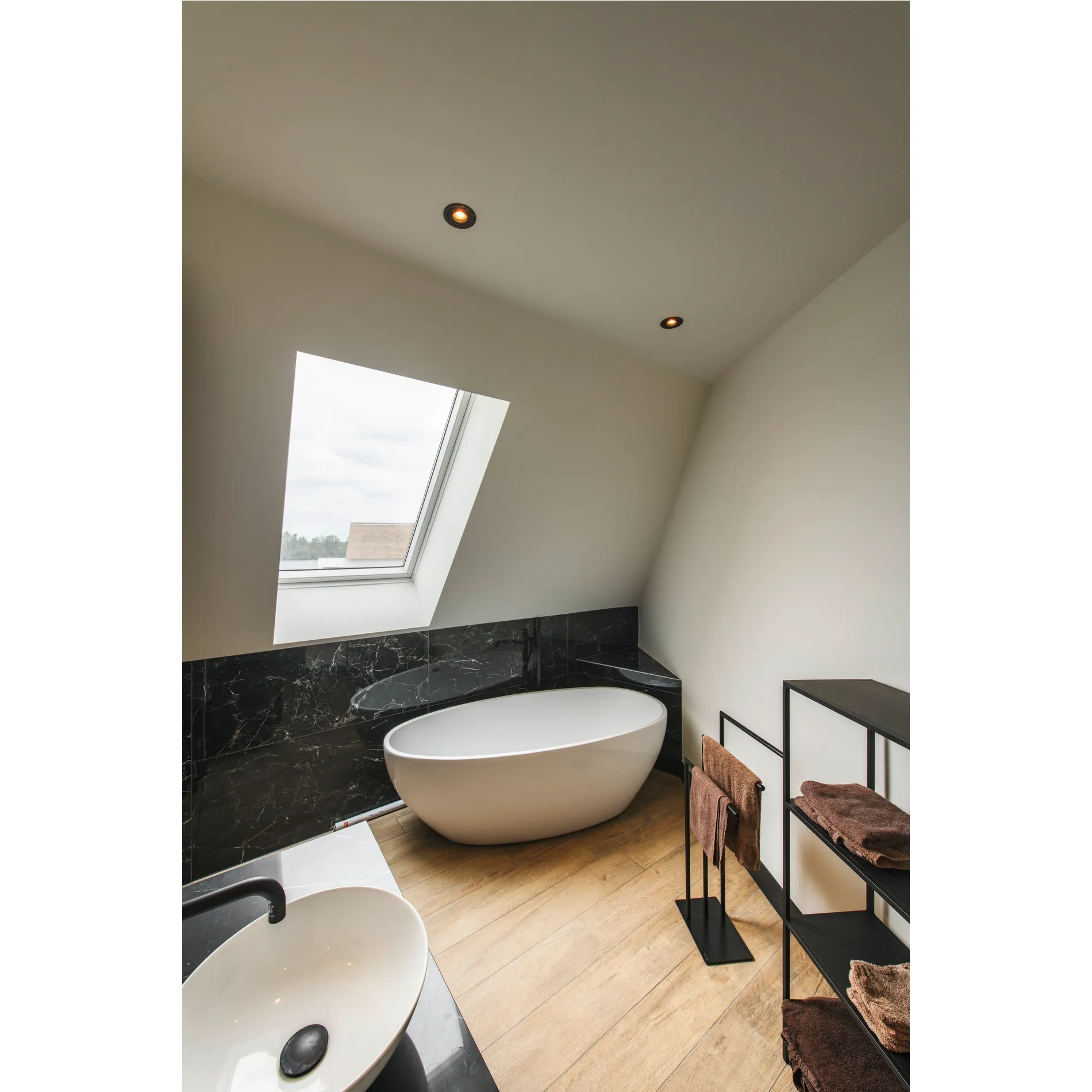 NEW TRIA® 75, plafondinbouwlamp, rond, max. 10W GU10, zwart