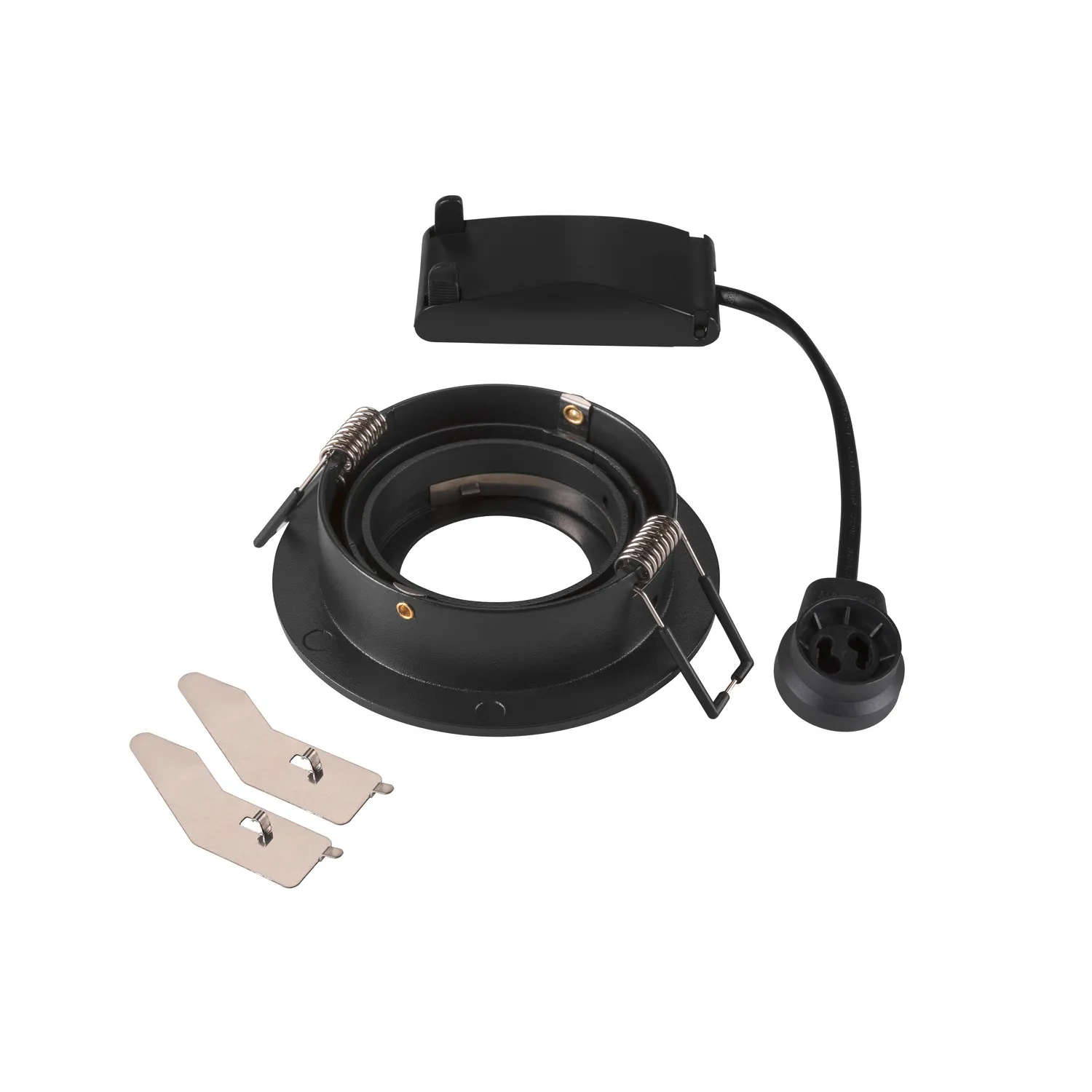 NEW TRIA® 75, plafondinbouwlamp, rond, max. 10W GU10, zwart