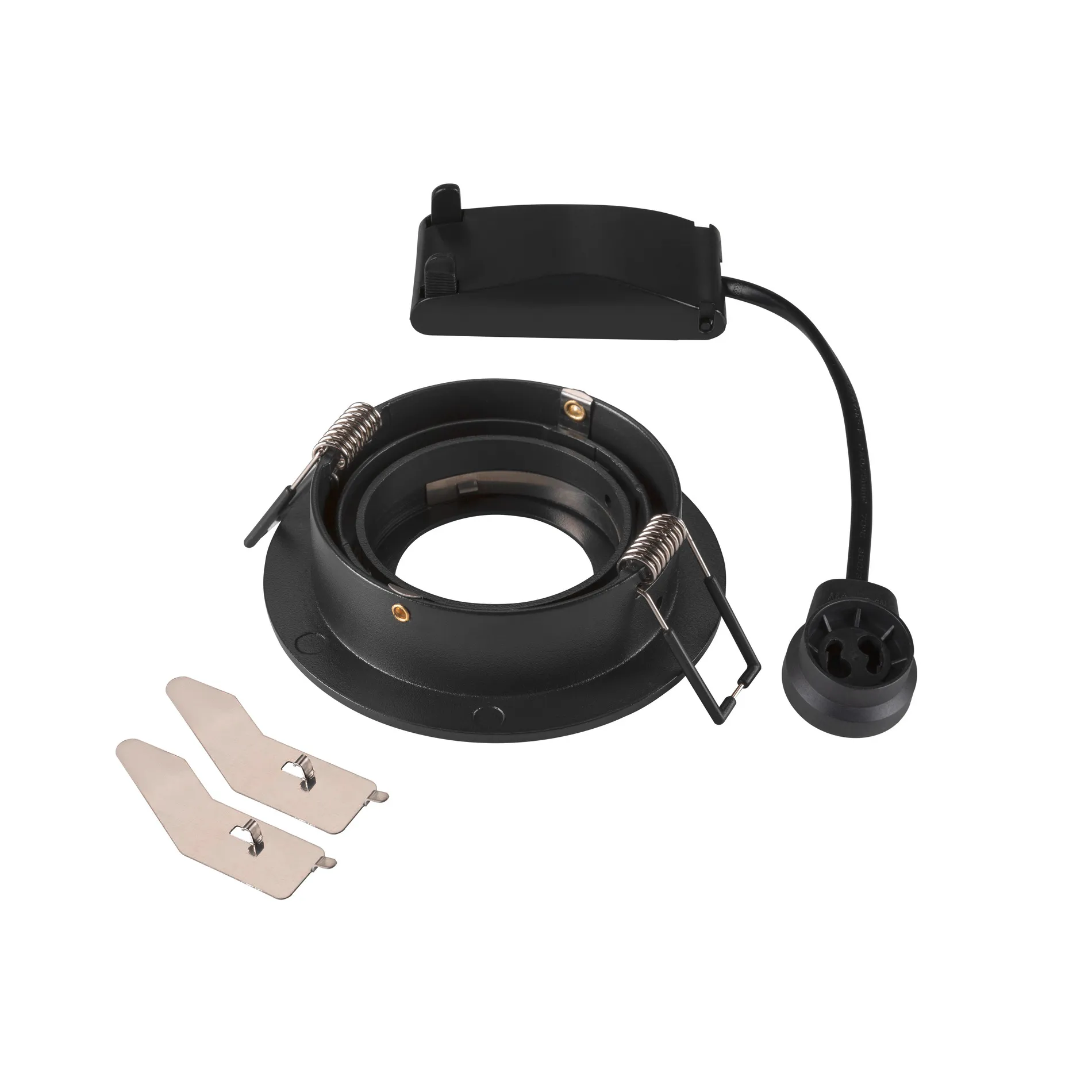 NEW TRIA® 75, plafondinbouwlamp, rond, max. 10W GU10, zwart