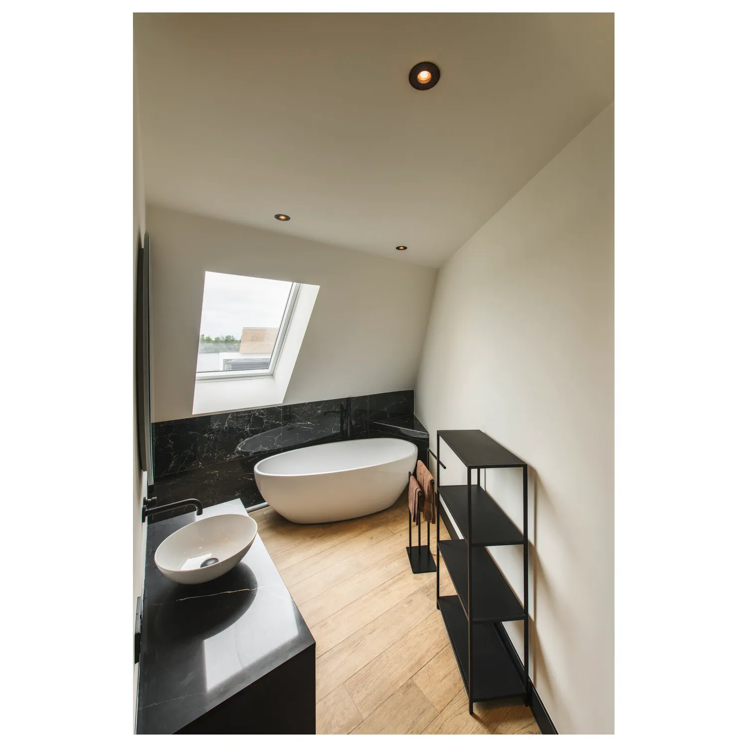 NEW TRIA® 75, plafondinbouwlamp, rond, max. 10W GU10, zwart