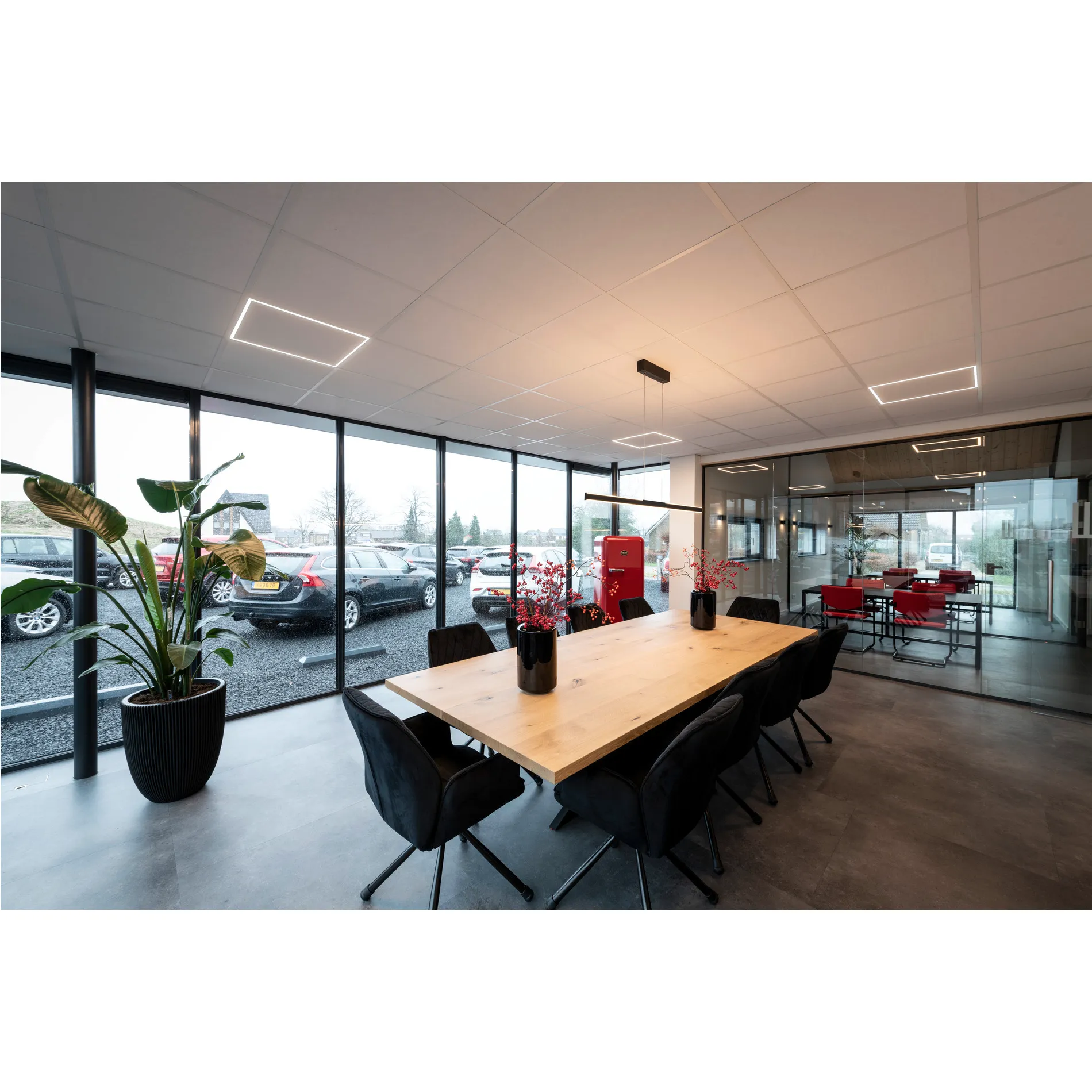 ONE LINEAR 100 FASE up/down, pendelarmatuur zwart 24W 2700/3000K