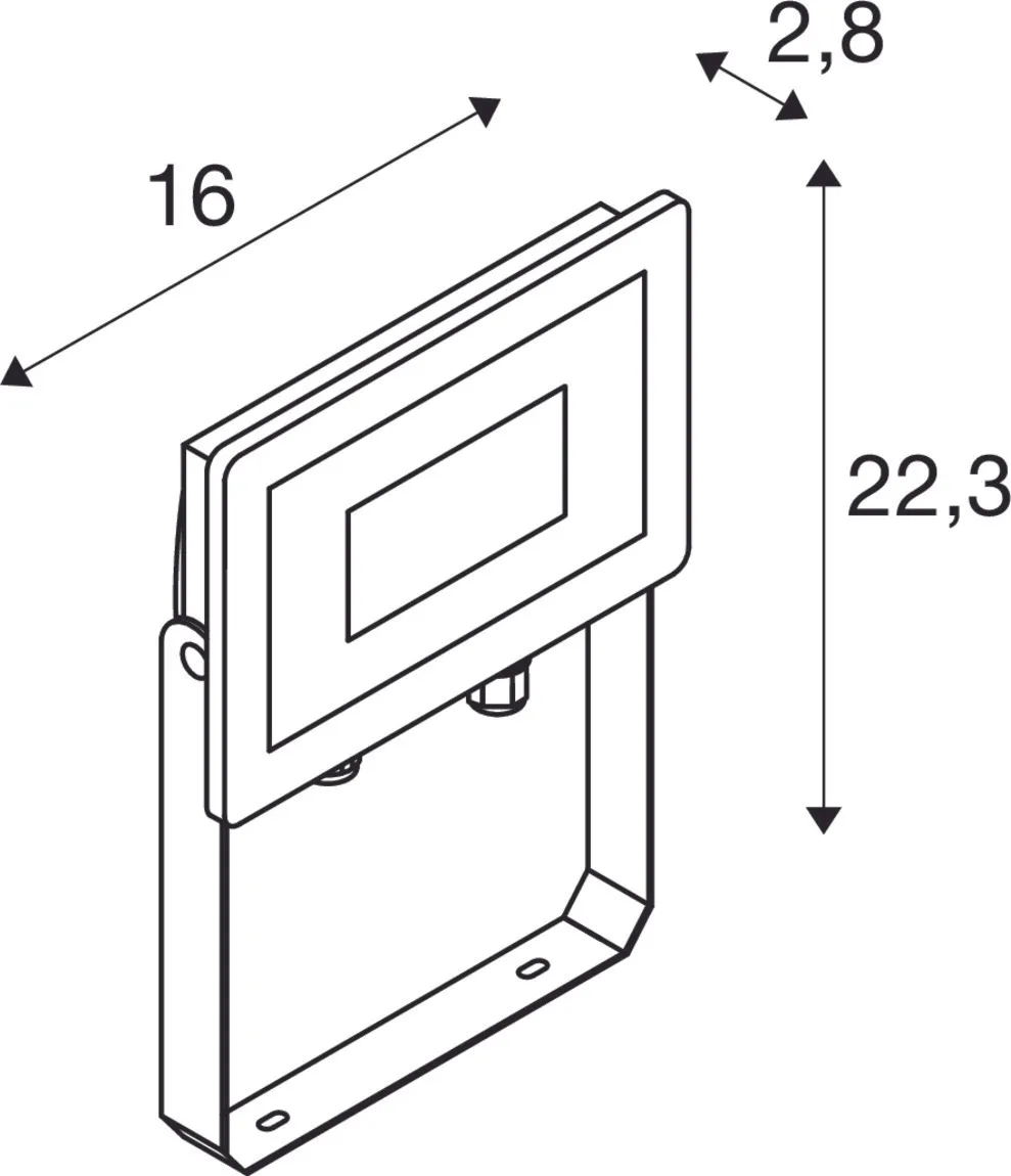 FLOODI M, wand- en plafondopbouwarmatuur antraciet / transparant 30W 3