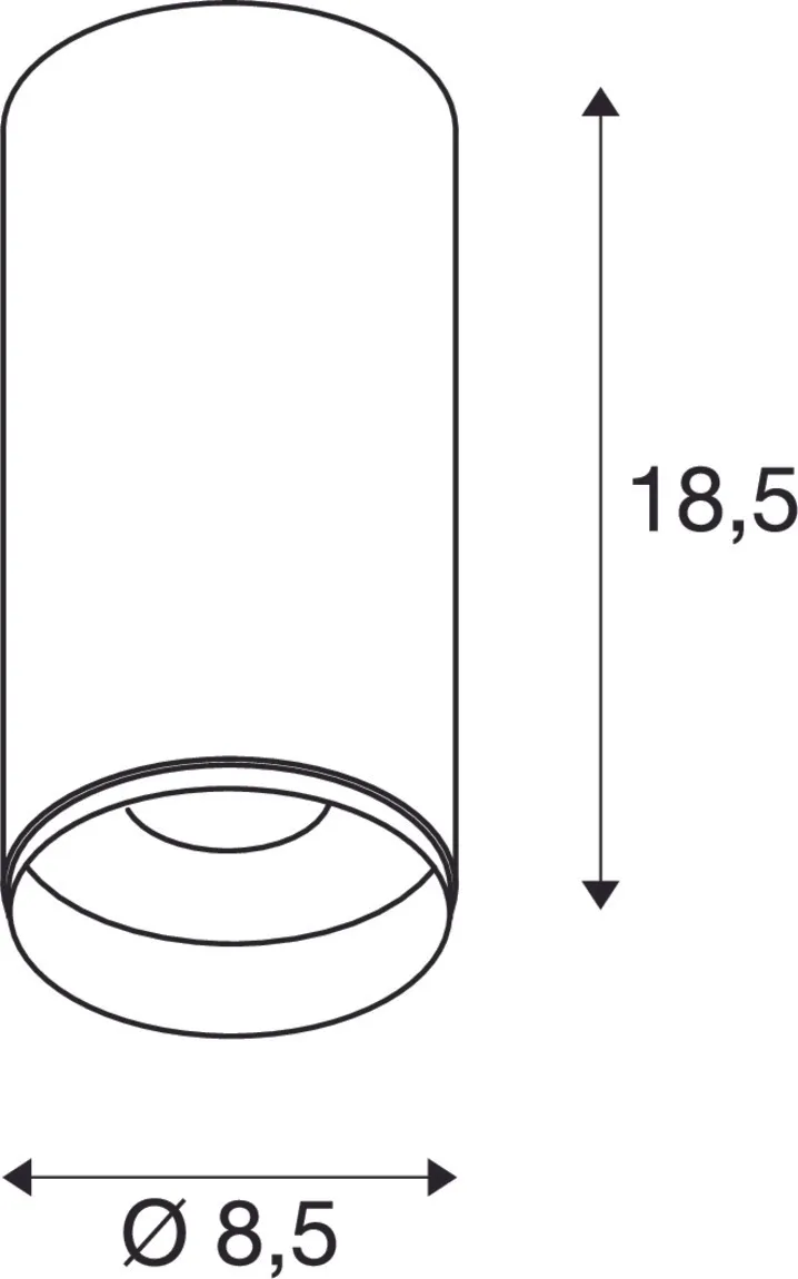 NUMINOS® CL DALI M, Indoor led plafondopbouwlamp zwart/zwart 2700 K 60