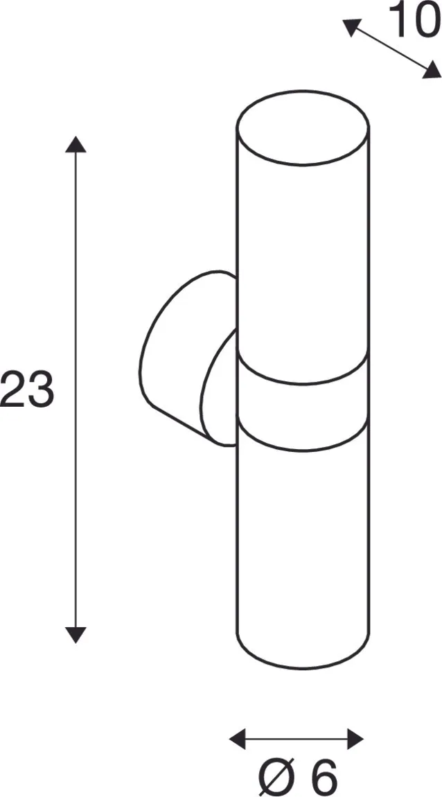 ASTINA OUT ESL, antraciet, 2x GU10, max. 2x 11W, IP44