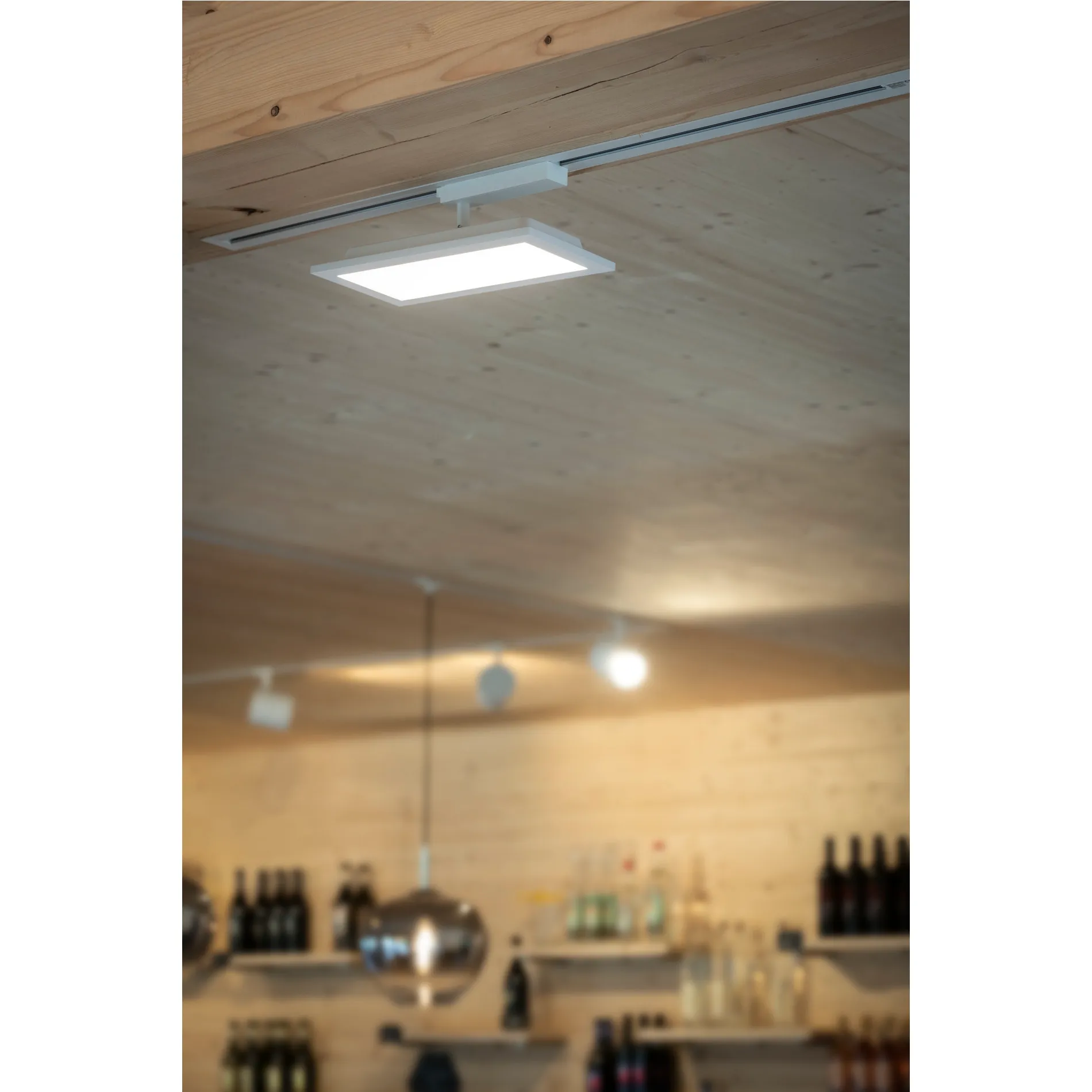 PANEL TRACK rechthoekig 150x300mm, 1-fase spot zwart 18W 3000K