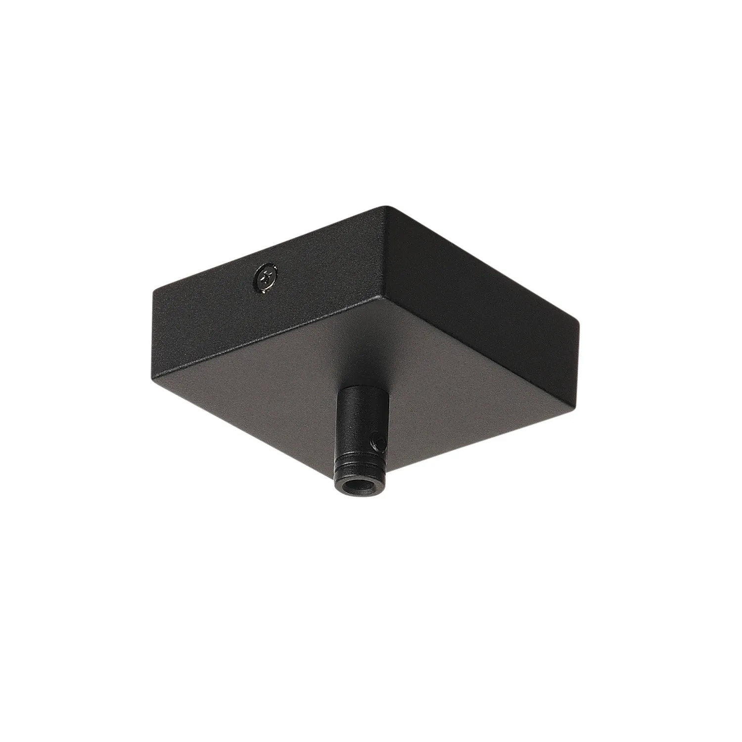 Plafondrozet GLENOS, mat zwart , 8,5x8,5x2,7 cm, met trekontlasting