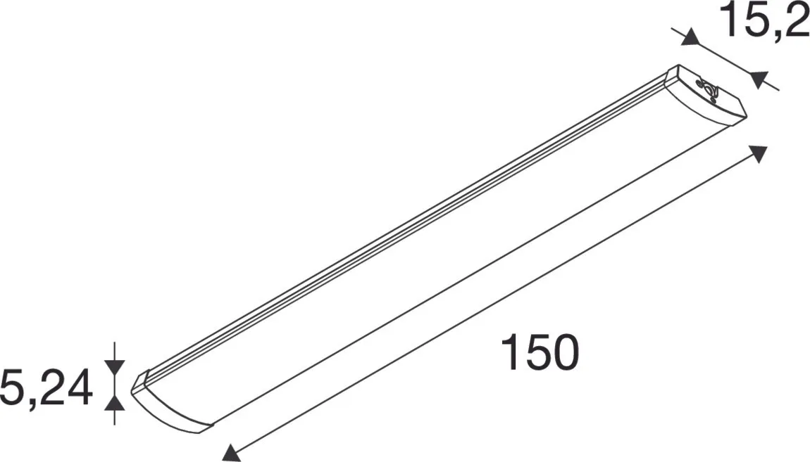 BATTEN FLAT P, 1500 72 830/840/850 ML DALI2 WH