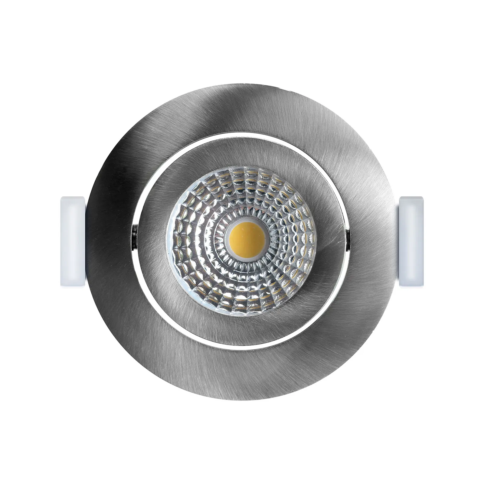Led inbouwspot dimbaar kleine inbouwdiepte warm wit/2700K rond nikkel