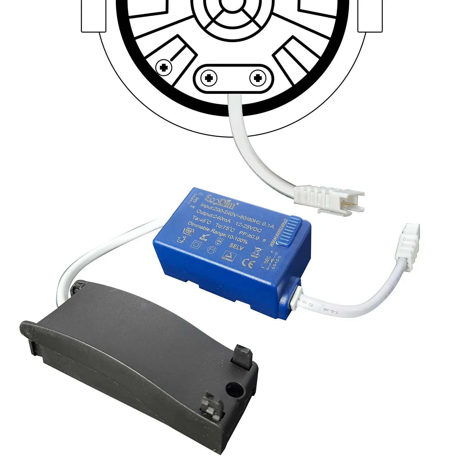 Led inbouwspot kleine inbouwdiepte CCT 2700K/3000K/4000K rond RVS