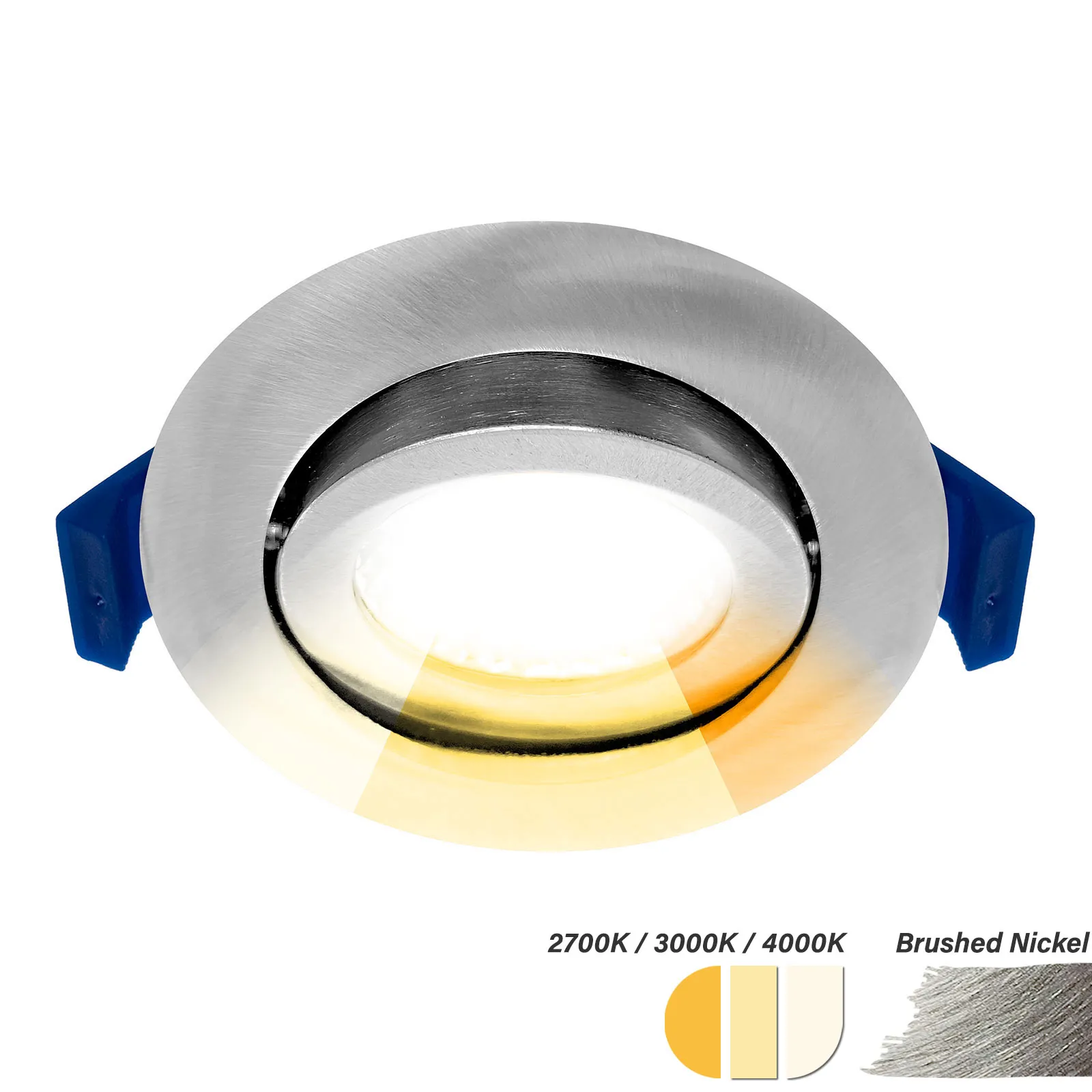 Led inbouwspot kleine inbouwdiepte CCT 2700K/3000K/4000K rond RVS