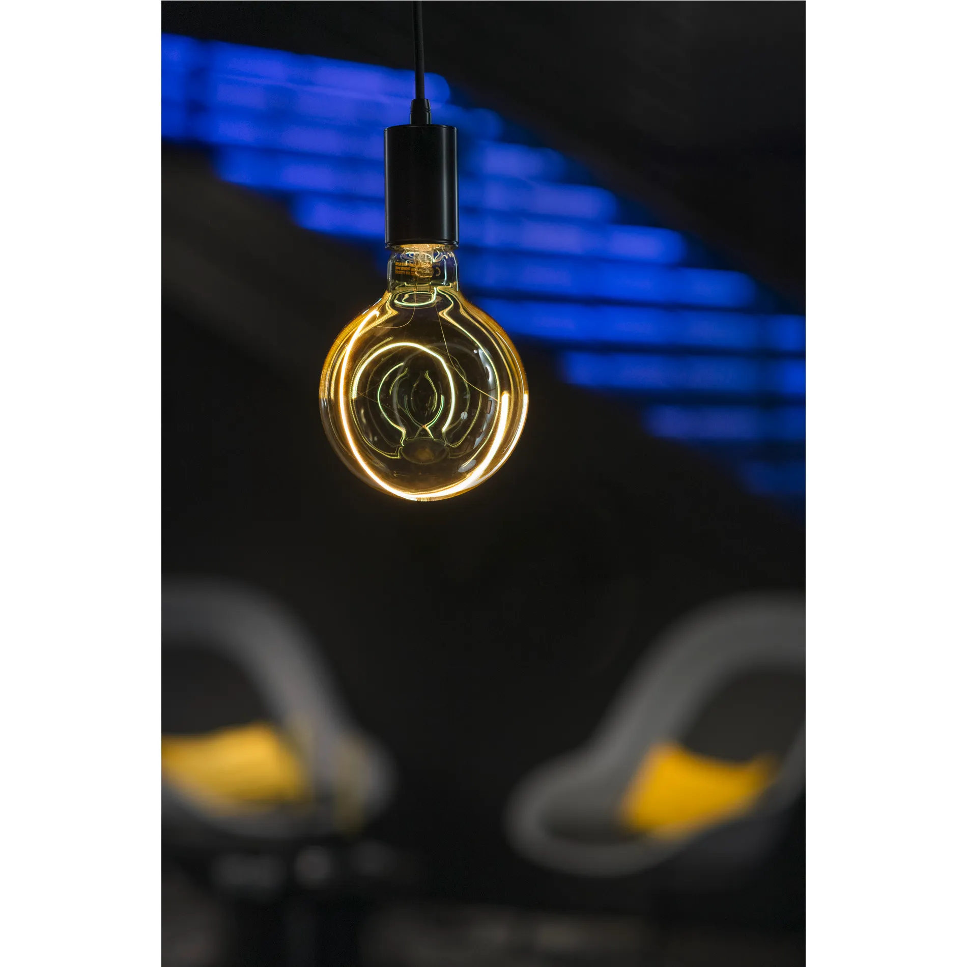 LED Illusion Globe 125 Crescent slanting, led lichtbron, smokey, E27,