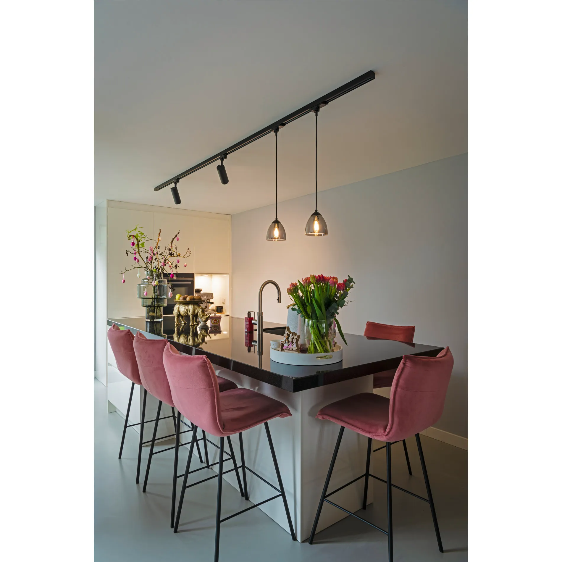 PARA CONE GL GU10, pendelarmatuur zwart/transparant