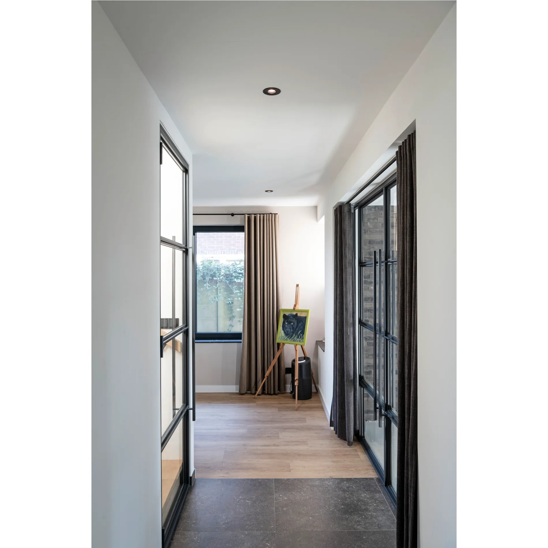 NEW TRIA® 75, plafondinbouwlamp, rond, max. 10W GU10, zwart