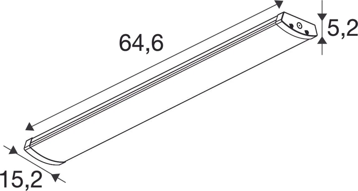BATTEN FLAT P 600 27 830/840/850 ML, DALI2 WH