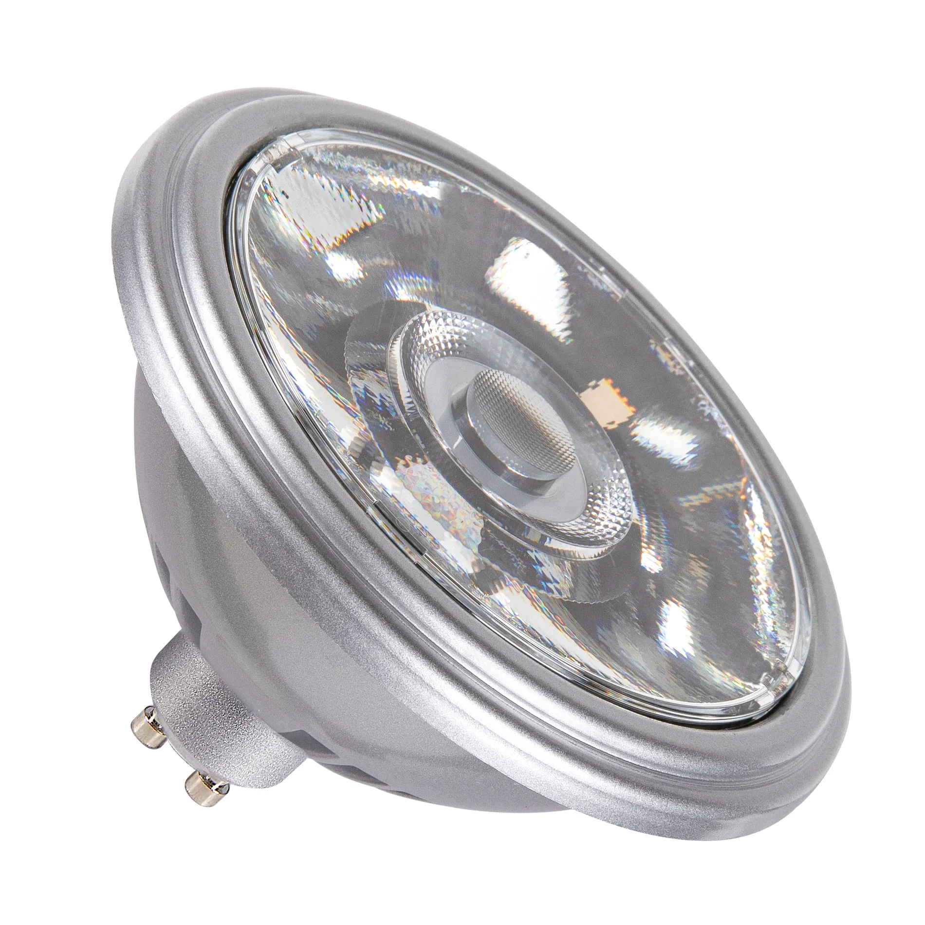 QPAR111 GU10, led lichtbron zilver 12,5W 4000K CRI90 10°