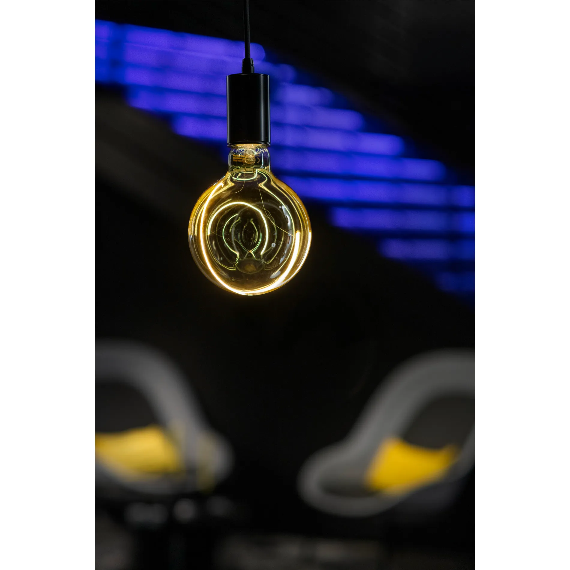 LED Illusion Globe 125 Crescent slanting, led lichtbron, smokey, E27,